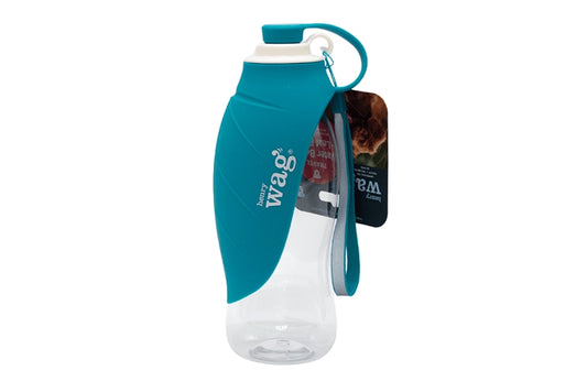 PET WATER BOTTLE WITH LEAF BOWL BLUE