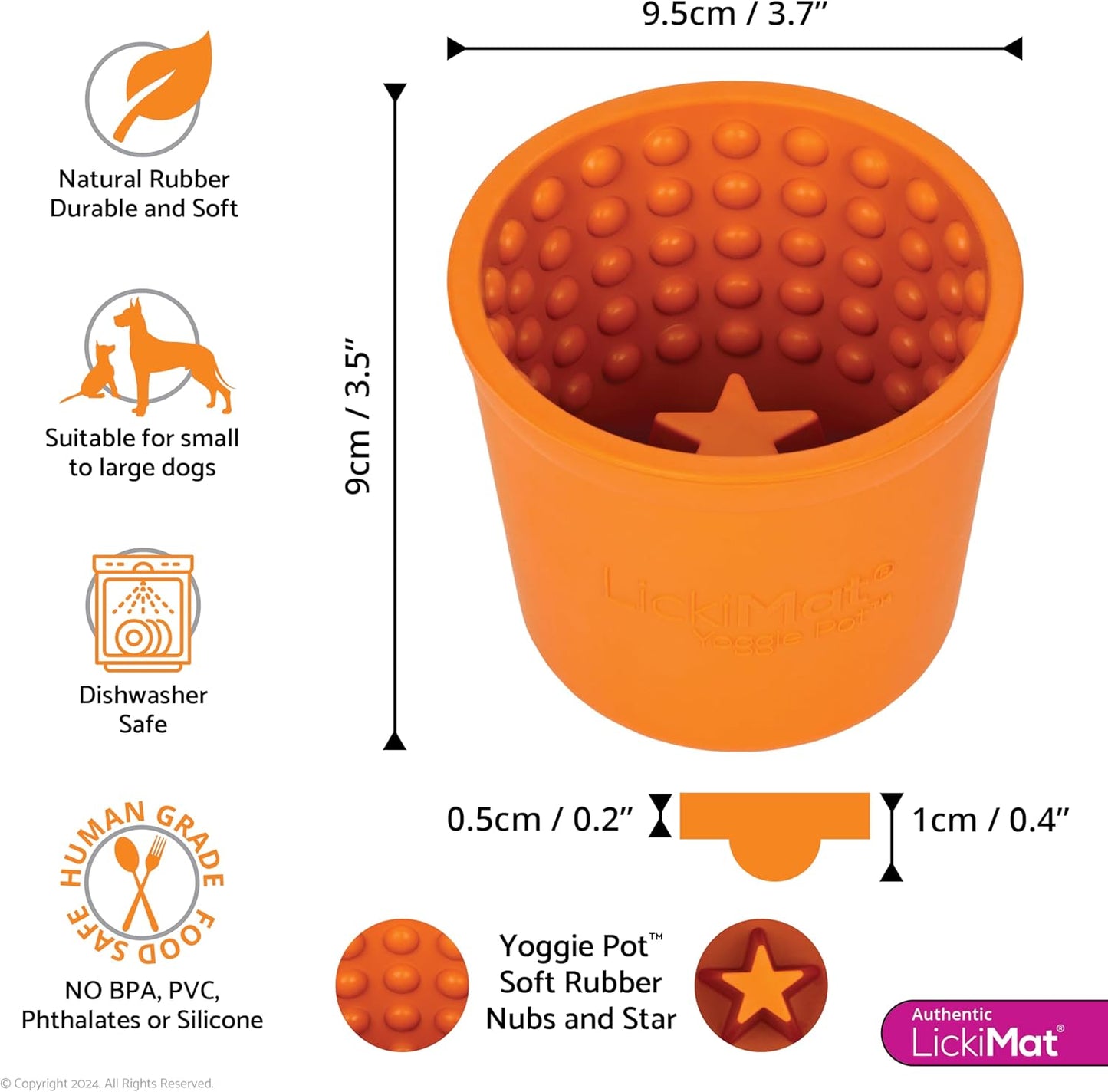 LICKIMAT YOGGIE POT™ ORANGE