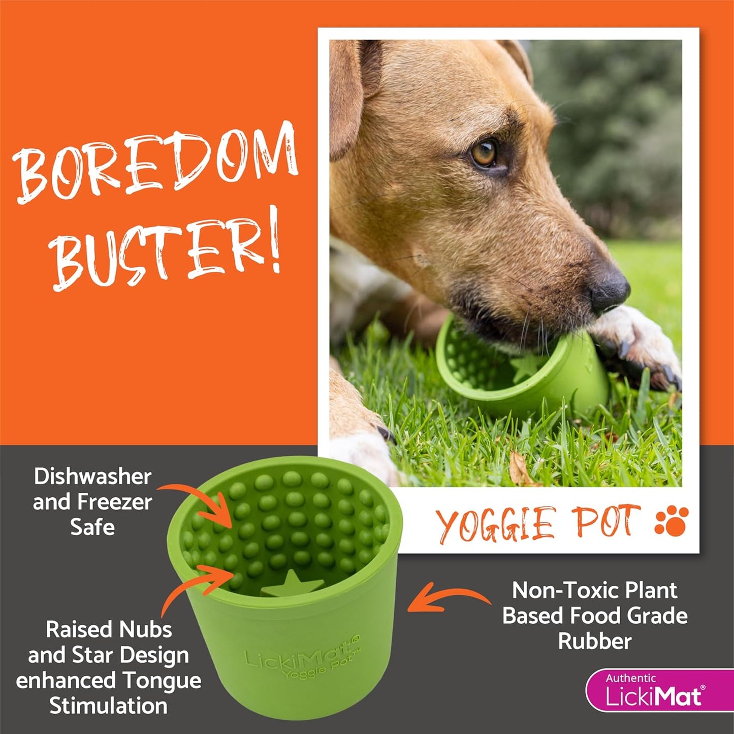 LICKIMAT YOGGIE POT™ ORANGE