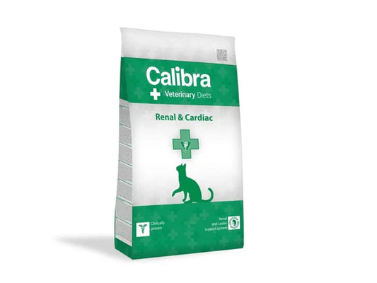 CALIBRA VETERINARY DIET CAT RENAL CARDIAC food bag for kidney and heart health in cats