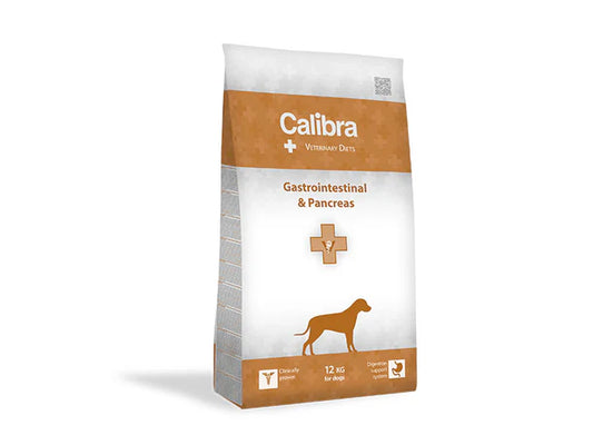 Calibra Veterinary Diet Dog Gastrointestinal Pancreas dry dog food bag 12 kg for digestive health